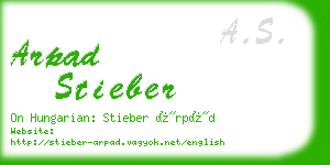 arpad stieber business card